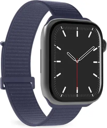 Rrip sportiv Smartwatch Puro Sport për Apple Watch 44/45/46/49 mm, najlon i frymëmarrshëm, kapëse pëlhure e rregullueshme, blu e errët