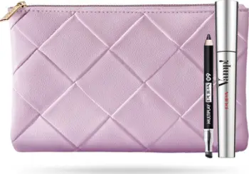 Set kozmetik Pupa Multiplay 09 dhe Vamp 100, laps 2 në 1 eyeshadow kajal 1.2g, maskarë extra volum 9ml, çantë rozë për femra