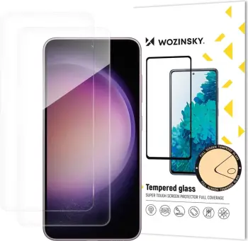 Mbrojtës ekrani xham i temperuar, Wozinsky, për Samsung Galaxy S25 FE, fortësi 9H, mbulim i plotë, transparent, set 2 copë