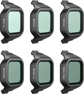 Set filtra ND, Freewell, DJI Mini 5 Pro All Day 6 Pack FW-MN5-ALD, ND16/32/64/256/512/1000, xhami optik HD, kornizë alumin, set