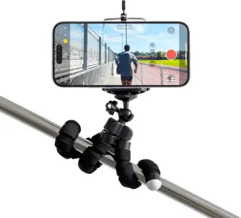 Tripod fleksibël për celular dhe kamerë selfie, Hurtel, këmbë oktapod, klips universal, kënd dhe lartësi të rregullueshme