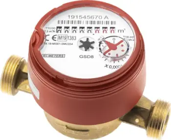 Ujëmatës BMETERS GSD8 I, për ujë të ngrohtë, 1/2", 2.5 m3/h, i kuq