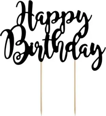 Dekor torte Happy Birthday, 22.5 cm, i zi