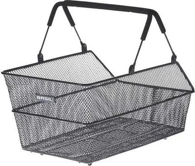 Shportë biçiklete Basil Cento Rear Basket, çelik, për mbajtëse të pasme, e zezë - 1