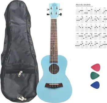 Ukulele koncert V-Tone UK23, 23", me çantë, blu