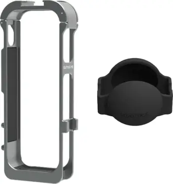 Kornizë metalike magnetike Sunnylife X5-BK012 për Insta360 X5 me kapak silikoni për lente, alumin, 3 cold shoe