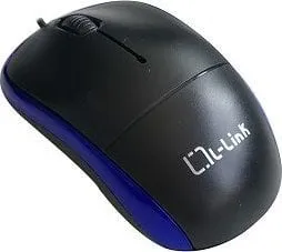 Mouse optik USB LL-2080-A, me kabllo, i zi blu - 1