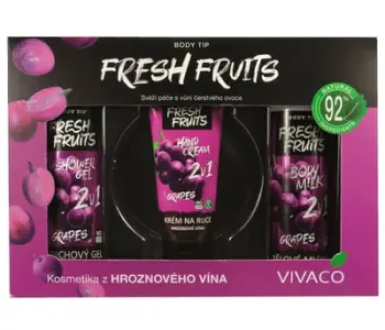 Set kozmetik Vivaco, xhel dushi për larje të trupit dhe flokëve 250 ml + losion trupi 250 ml + krem për duar 100 ml
