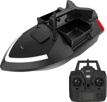 Barkë karremi Flytec V020 GPS 12000mAh 500m rreze 3 dhoma e zezë
