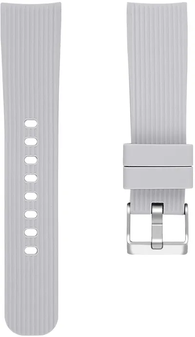 Rrip ore Eternico Essential Vertical Grain, silikon 20mm quick release, argjendtë - 1