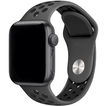 Rrip ore Eternico Sporty për Apple Watch, 42mm 44mm 45mm, Deep Black dhe gri