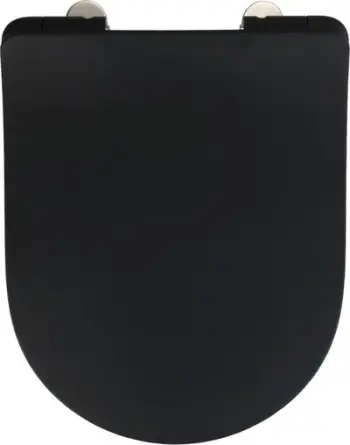 Ulcë tualeti Wenko 23827100, duroplast, mbyllje automatike, e zezë
