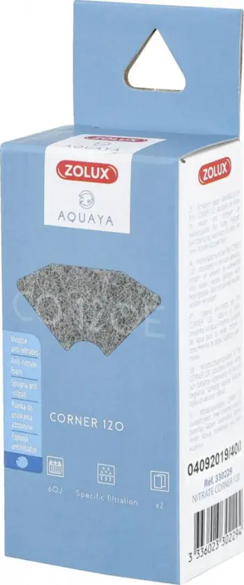 Patrone filtri për akuarium Zolux AQUAYA Nitrate Cartridge Corner 120, reduktim nitratesh