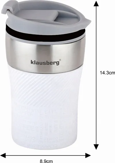Termos i vogël Klausberg KB-7623, 280ml, çelik inoks, i bardhë - 3