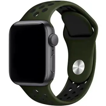 Rrip ore Eternico Sporty për Apple Watch, 42mm 45mm, i zi dhe haki