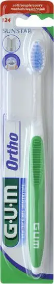 Brushë për dhëmbë Sunstar Orthodontic 4-Row GUM, e bardhë / e gjelbër