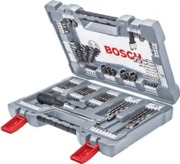 Set stërvitjes Bosch X-Line Premium 2608P00236, 105 pjesë, për beton metal dhe dru, jeshil