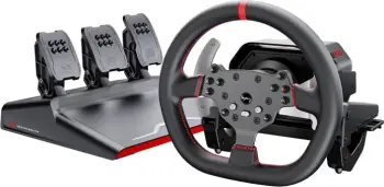 set gaming timon + pedale PXN V10 Pro 3.2Nm direct-drive timon 270 mm 17 butona USB për PC/PS4/Xbox me kapëse montimi set