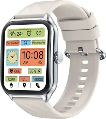 Smartwatch Zeblaze GTS 4 1.94" AMOLED, thirrje me Bluetooth, IP68, pa GPS, bateri 300 mAh, argjendtë