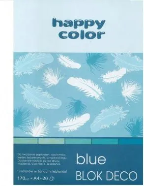 Bllok kartoni Happy Color Technical Pad A4, 20 fletë, blu - 1