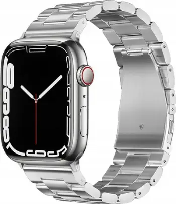 Rrip ore FORCELL F-DESIGN FA10 për Apple Watch 42 44 45 49 mm, çelik inox, argjendtë