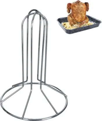 Mbajtës pule Perfect Chicken, krom, për furrë dhe skarë