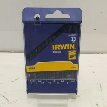 Set stërvitjesh metalike Irwin HSS R DIN338, 13 copë, 1.5 6.5mm, në kuti