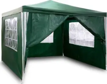 Pavijon kopshti Plonos Garden Pavilion 4935, 3x3m, me mure anësore, i gjelbër