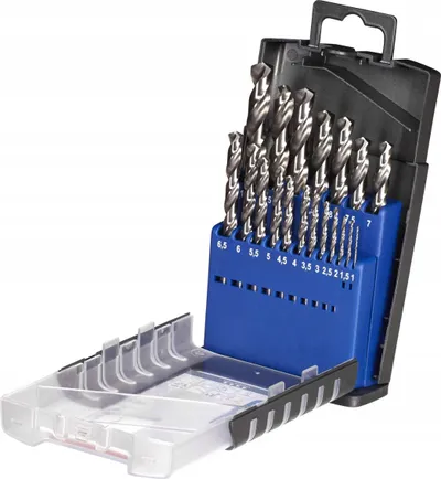Set stërvitjesh metalike Kwb 205920, 19 copë HSS, DIN 338, për metal dhe plastikë - 1