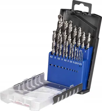 Set stërvitjesh metalike Kwb 205920, 19 copë HSS, DIN 338, për metal dhe plastikë