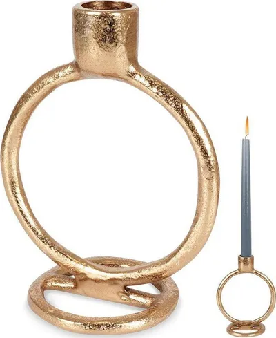 Mbajtës qiriri Home Styling Collection, alumin, 15 cm, ngjyrë ari - 1