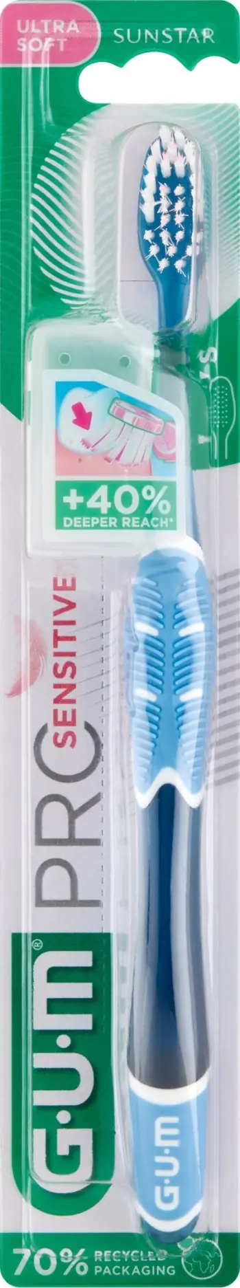 Furçë dhëmbësh GUM Pro Sensitive, ultra soft, për dhëmbë të ndjeshëm