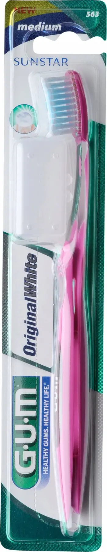 Furçë dhëmbësh Gum Original White 561, qime të buta, e bardhë