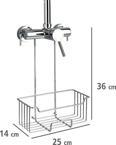 Shportë dushi Wenko Milo, inox, e argjendtë - 3