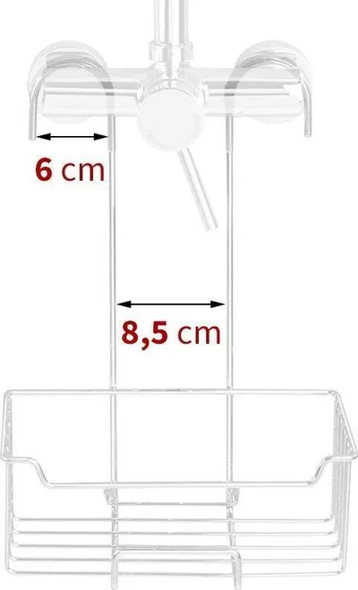 Shportë dushi Wenko Milo, inox, e argjendtë - 4