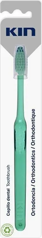 Furçë dhëmbësh Kin Orthodontics, për aparate ortodontike, fijë të buta, shumëngjyrëshe