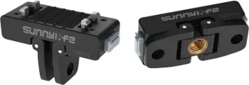 adapter montimi magnetik Sunnylife DZ015 për Insta360 X5/Ace/Ace Pro2/1, magnet + kapëse, filetim 1/4-inch dhe 2-prong, peshë 14 g, e zezë