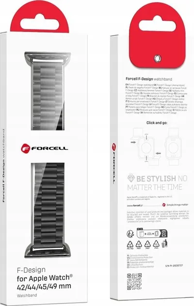 Rrip ore Forcell Strap F-DESIGN FA10, çelik inox, 38/40/41mm, i zi - 5