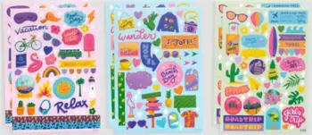 Set stikera OOLY Sticker Stash Wanderlust, mbi 200 stikera, shumëngjyrësh
