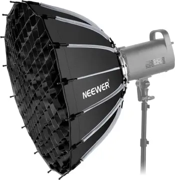 Softbox rrethor, Neewer SF65Q, 65 cm, montim Bowens, me grilë huall dhe dy difuzorë, me çantë