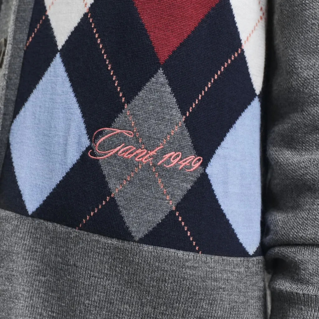 Bluzë GANT ARGYLE V-NECK CARDIGAN - 5