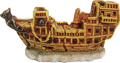 Dekorim akuariumi Happet R103, anije e mbytur, 6.5cm - 1