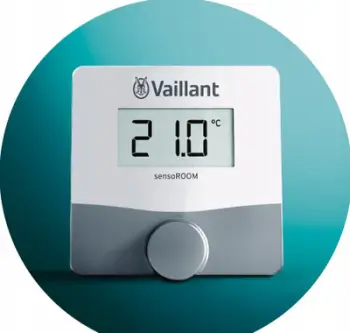 Termostat ambienti Vaillant SensoROOM VRT 51f, wireless, për ngrohje, i bardhë