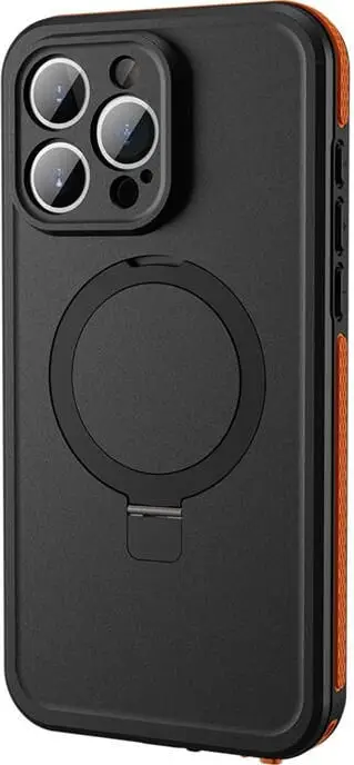 Mbështjellës i papërshkueshëm nga uji, Telesin P4-WTP-01, për iPhone 15 Pro Max, IP68, MagSafe, 2-në-1 mbajtës magnetik