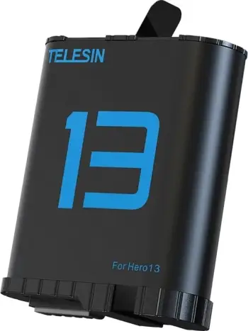 Bateri rimbushëse Telesin S0-BTR-06-TGP për GoPro Hero 13, 1900 mAh 7.39 Wh, 4.48 V, e zezë