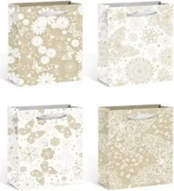 Qese dhurate W&amp;K KR 1701 M, 26 x 32 x 12.5 cm, motive te ndryshme, shume-ngjyreshe