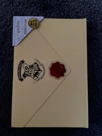 Bllok shënimesh Harry Potter Envelope, dizajn letër pranimi Hogwarts, krem