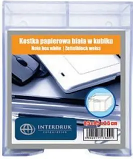 Bllok shënimesh kub Interdruk, fletë të bardha, pa ngjitës