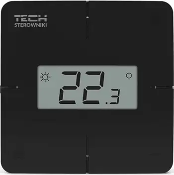 Termostat dhome TECH-STEROWNIKI R-X WG.11.0749, me kabllo, për shirita L-X dhe L-12, i zi