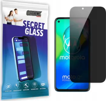 Xham mbrojtës privatësie Grizz SecretGlass për Motorola Moto G8 Power, 2D, i tejdukshëm